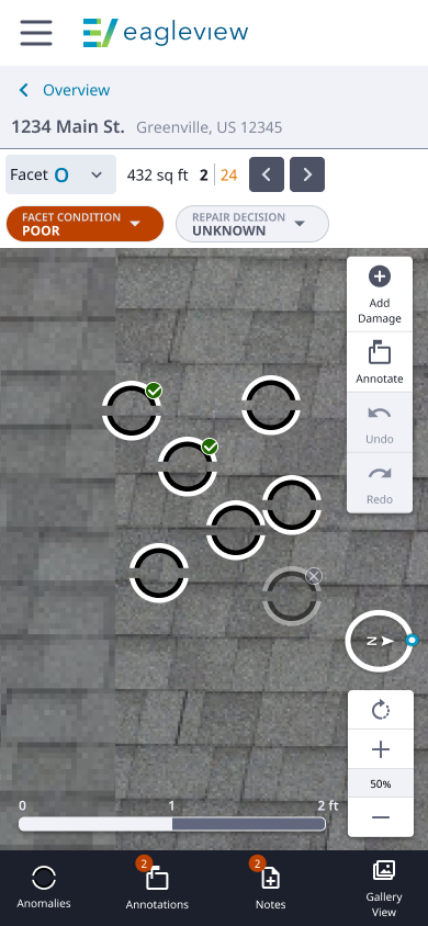 Mobile interface screen