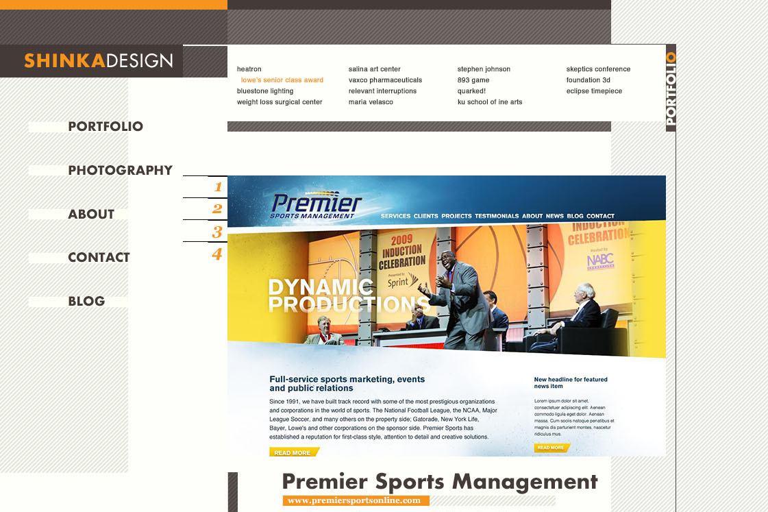 Shinka Design website design