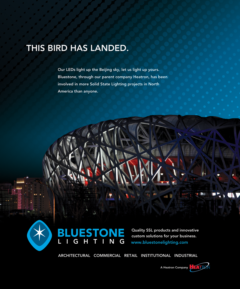 Print advertising for Bluestone Lighting