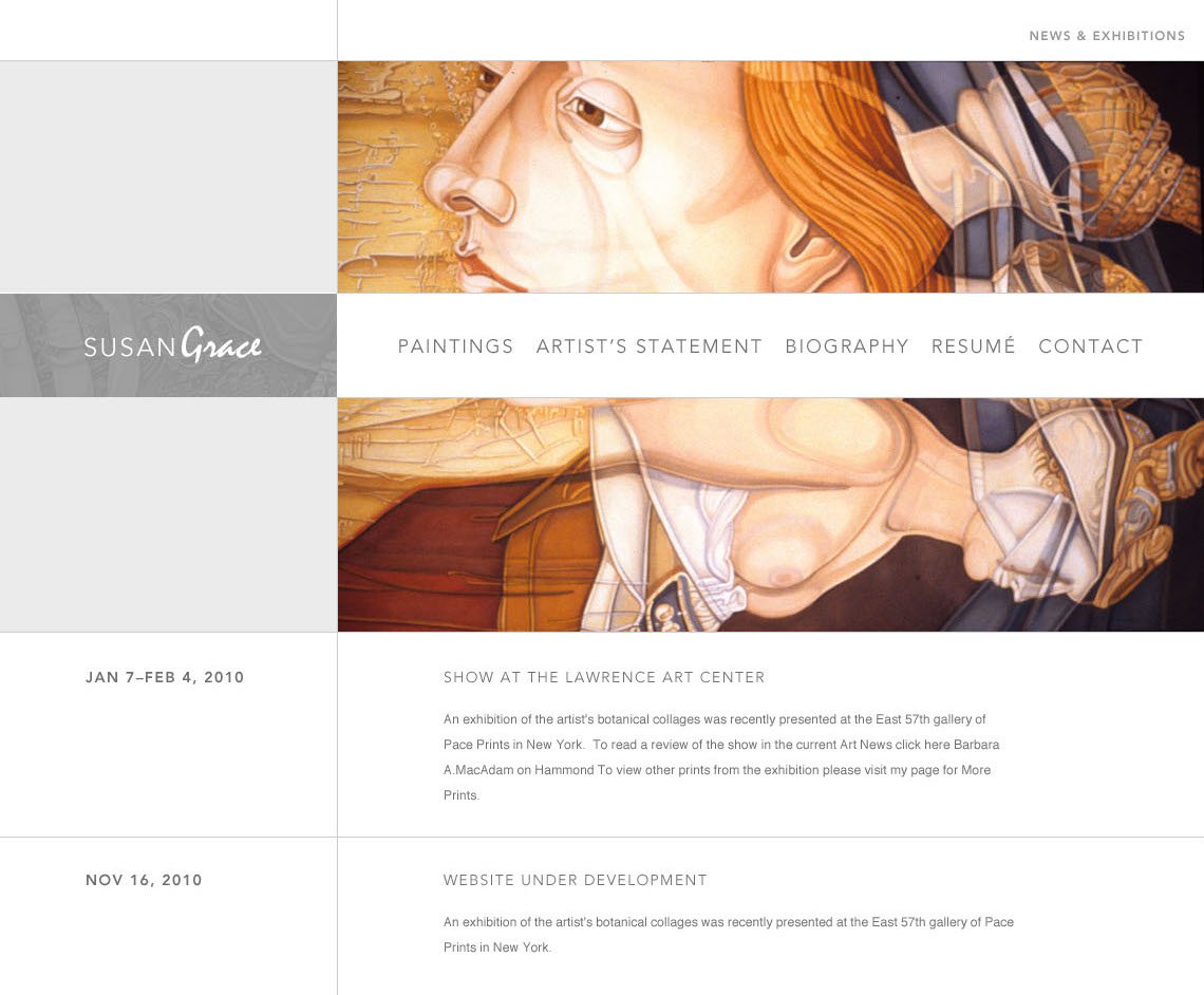 Susan Grace homepage